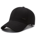Classic black baseball cap for middle-aged men with FASHION metal side plate decoration - Adjustable / Black