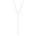Elegante collana a Y in titanio dorato con ciondoli a stella e accenti di zircone - Stella Strass / Stella Strass