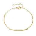 Eleganteres vergoldetes Edelstahl-Armband mit geometrischem Rechteck-Glied für Damen - Gold