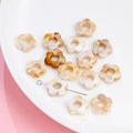 19mm brown marble flower acrylic charms for DIY earrings and hair accessories - 14mm / 1# Solid Dyeing (kp6522)