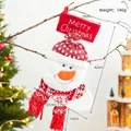 Large Christmas stocking featuring snowman design and Merry Christmas embroidery - Alphabet Snowman Stocking