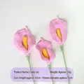 Handmade crochet pink calla lily flower stem for Mother's Day and home decoration - Pink Calla Lily Single Stem
