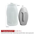 Stampo in silicone per candela con volto di donna astratto e candela finita grigia - Stampo per candele viso femminile (Versione sottile) RX-72-1