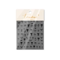 Tomoni TA-371 black hand-drawn bow nail art stickers set with delicate bowknot designs - Black Hand Drawn Bowknot (TA371)
