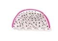 Dragon fruit pattern hair claw clip in vibrant pink and white acrylic for ponytails - Fruit