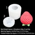 Silicone strawberry candle mold set including berry body and leaf base for DIY crafts - 2# Strawberry & Leaf Set (B785)