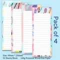 Set of 4 abstract graffiti weekly planners, 90x230mm, 52 sheets of 160g premium paper - Messy Abstract Series (4 Pack)
