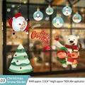 Pegatinas de Navidad para ventanas con Papá Noel, Renos y Copos de nieve decorativos - 03 Bola de Nieve de Navidad (115x78cm)