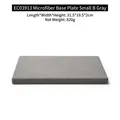Gray microfiber jewelry display tray rectangle base plate for rings and necklaces - EC03913 Microfiber Base Plate Small B Grey