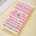 Detail of 12pcs breast cancer awareness pink ribbon bracelets with inspirational beads - SY0724-1 (12-Piece Set)