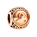 Rose gold hollow Aries zodiac charm bead for DIY bracelets featuring star patterns - Capricorn / Rose Gold
