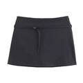 Dettaglio della minigonna nera a trapezio con cintura sottile coordinata e trama del tessuto - XS / Grigio