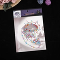 Colorful acrylic face gems set for Halloween makeup in original themed packaging - Multi-Color Spiderweb