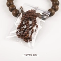Transparent PVC self-sealing jewelry storage bag in 10x15 cm size with wooden beads - Zip Lock Bag 10*15cm - 26 Silk