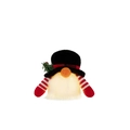 Luminous Christmas gnome with red plaid hat and warm glowing beard on white background - Glowing Snowman Gnome