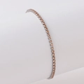 Verstellbares Tennisarmband mit champagnerfarbenen Zirkonia in silberner Krallenfassung - Silber Champagner-Zirkon
