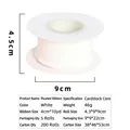 White 4cm pleated linen ribbon for flower bouquets and gift wrapping 10 yards - 4cm Cardboard Roll / White
