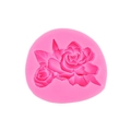 Moule en silicone rose pour gâteaux faits main avec motifs de roses et feuilles - 2#--Rose B42 (Rose)