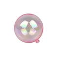 Pink iridescent sphere cake topper with a glossy rainbow finish on white background - Iridescent Pink Style (A13 Iridescent Pink 6cm)