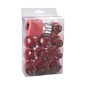 Set di 12 stampini per biscotti in acciaio inox con protezione rossa e varie forme - Scatola in PVC / Rosa