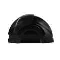 Cenicero para coche en negro profundo con acabado elegante y diseño semicircular - Negro Sin Luz (Revestimiento Metálico)