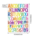 Colorful 1.5-inch alphabet and number stickers set for festive holiday decoration - Colorful