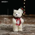 Ours de Noël en peluche avec écharpe et chapeau à carreaux rouges, décoration de 30 cm - 30CM Ours