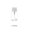 Flacone a pompa in plastica trasparente da 150ml per struccante e tonico da viaggio - 150ML
