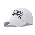 Berretto da baseball classico in cotone bianco con ricamo 3D Awesome SINCE '72 - Regolabile / Bianco