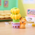 Figurine en résine banane et capybara avec texte Not Anxious pour décor de bureau - Ornement Capybara Pas Anxieux (A187)