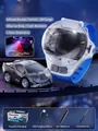 Miniature black alloy remote control car with deep blue wristband and USB charger - Infrared/Alloy/Cool Taillight / Cool Black