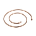 Elegant rose gold plated titanium steel snake bone chain necklace with lobster clasp - 3mm-50cm (KN203783-Z) / Rose Gold