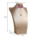 Champagne gold bust mannequin jewelry display stand with dimensions 21x34x15cm - Large / Champagne Gold