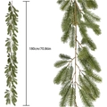 Ghirlanda di pino artificiale innevato da 180cm con aghi realistici per Natale - 180cm 1pz / Verde