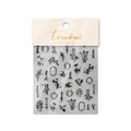 Japanese retro green bamboo nail art stickers with Chinese ink style calligraphy design - Green Bamboo Forest Style (to2797)