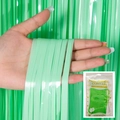 Rideau de franges vert pour décoration de fête avec éclat laser macaron brillant - 1*2 Mètres / Vert Macaron