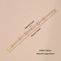 Elegant gold plated bracelet featuring square pink zircon stones and folding clasp - Five Pink Zirconia Style