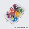Lot de 6 cupcakes colorés en PU en forme de cœur dans une boîte cadeau - Boîte de Gâteaux en Cœur à la Glace (XMB-25)