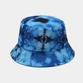 Bob réversible à motif tie-dye bleu et noir pour protection solaire en plein air - M (56-58cm) / Réversible / Tie-Dye Bicolore Bleu Noir (31#)