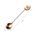 Rose gold stainless steel mixing spoon featuring a star and moon motif on the handle - Star Moon Spoon / Rose Gold
