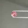 Sparkling pink round zircon screw back stud earring in durable titanium steel - 8mm Rose Red (Single Piece)
