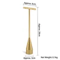 Matte gold T-bar jewelry display stand with a conical base for necklaces and rings - Cone Base Earring Stand Small (Gold)