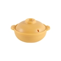 Mini casseruola gialla per casa delle bambole in ABS con coperchio e sfiato - Set Pentola (Colore Singolo)