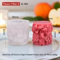 Cylindrical silicone mold for DIY rose flower candles with 3D embossed floral patterns - Flower Column ZL-962