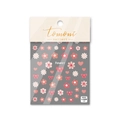 Macro shot of 5D embossed nail stickers featuring pink flowers and heart patterns - Pink and Red Style (to1434)