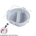 Moule en silicone transparent en forme de cœur pour vases en résine avec dimensions - Moule de Vase Demi-cercle Solide
