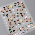 Christmas Story nail stickers TS-3387 featuring Santa, reindeer, and nutcracker patterns - TS-3387 Christmas Story