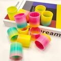 Mini colorful gradient rainbow spring toy with yellow and pink shades for kids party favors - Taiwan Colors (Plain)
