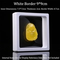 Square white PE film floating display box for jewelry with 9x9cm external dimensions - Gift Box / 9x9x2cm / White
