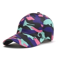 Pink and purple camouflage baseball cap with classic curved brim for outdoor street style - One Size (55-58cm) / Camouflage Color 2 (Pink/Purple/Cyan/Black)